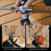 Wood Handle Removable Three-stage Burner Outdoor Camping Torch Cooking Bbq Igniter Cassette Gas Tank Highpower Flame Gun