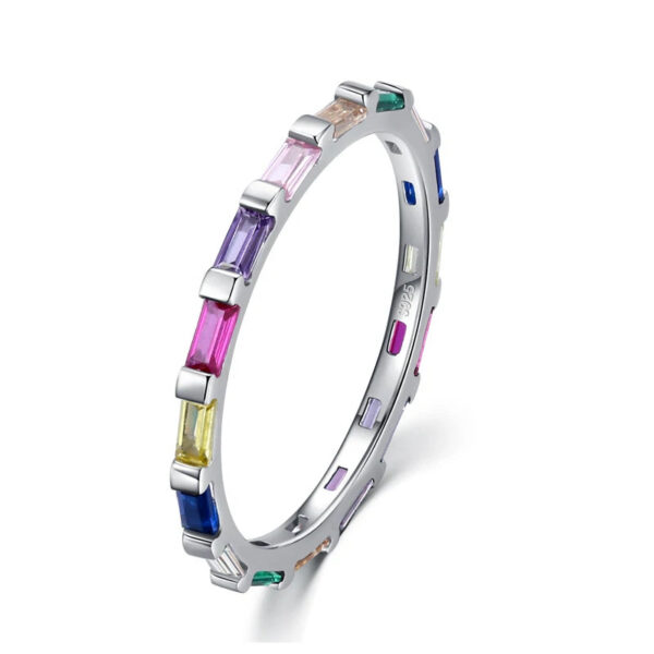 5da00c0a9cf1abad Modian 12 Style Authentic 925 Sterling Silver Rainbow Colorful Fashion Stackable Finger Ring For Women Grils Statement Jewelry