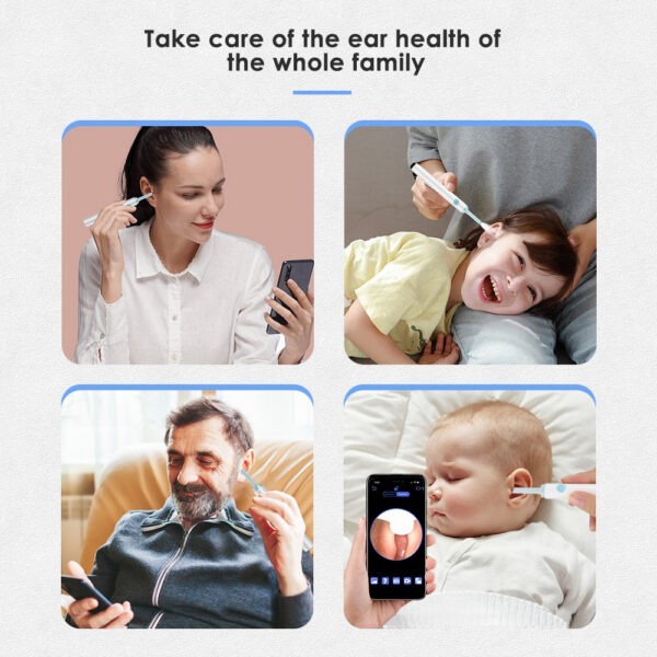 Wireless Smart Visual Cleaner Otoscope WiFi Luminous Earpick Removal Tool With Camera Endoscope Ear Wax Remover