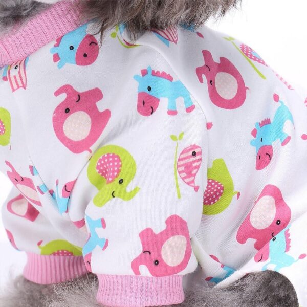 5db3964200cd68ea 2-Pack Dog Clothes Dogs Cats Onesie Soft Dog Pajamas Cotton Puppy Rompers Pet Jumpsuits Cozy Bodysuits for Small Dogs and Cats
