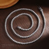 5dd54f0d2516384c KNOBSPIN 2mm 3mm Round Moissanite Tennis Necklace D Color Lab Diamond with GRA Pure Sier Wedding Necklaces for Women Man
