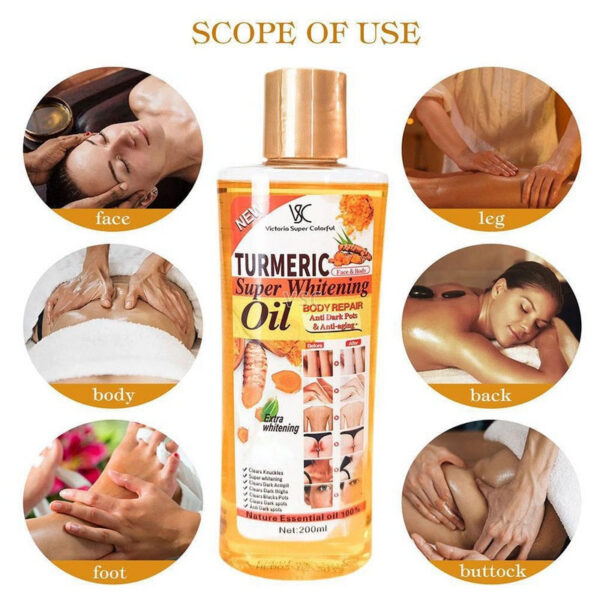 5dec021a12b987f7 Turmeric Essential Oil Facial Massage oil Moisturizing Diffuser Aromatherapy Brightening Smoothing Body Face Skin Care 200m