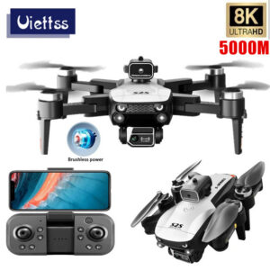 5dfd90365bf7618b New S2S Mini Drone Profesional 8K HD Camera Fly 25Min Obstacle Avoidance Brushless Foldable Quadcopter Optical Flow RC Dron
