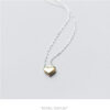 5dfdcea7ef110310 Modian Gold Color Heart Simple Tiny Fashion Chain Pendant Necklaces Classic Girls 925 Sterling Silver Jewelry For Women Gift