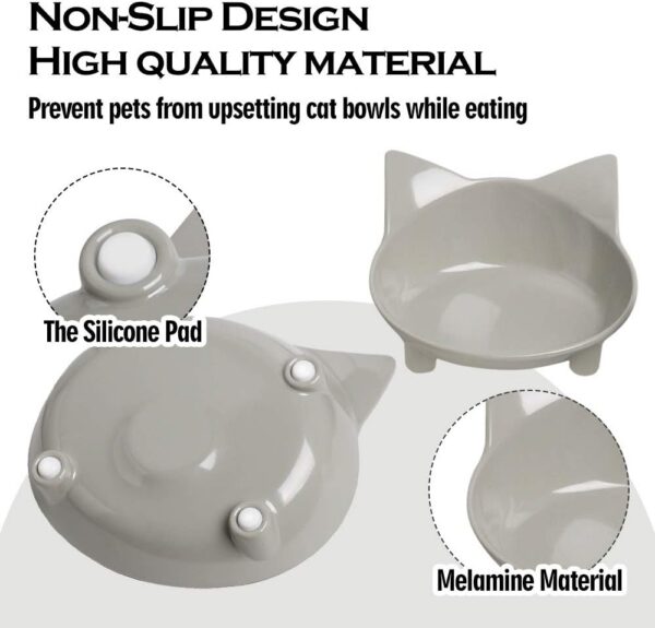 5e14083c3ef864a7 Cat Food Bowl, Anti-Skid Base, Non-Toxic Material, Dishwasher Safe, 14.5cm Diameter