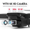 E88Pro Drone 4K Professinal With 1080P Wide Angle Dual HD Camera Foldable RC Helicopter WIFI FPV Height Hold Apron Sell Gift