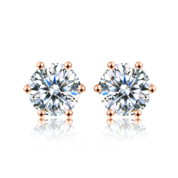 5e26f0523e199b2e DW 0.5ct-2ct D Color Certified Moissanite Stud Earrings Lab Created Diamond 925 Sterling Silver Gold Plated Wedding Jewelry