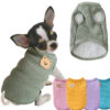 5e3e837624503ad0 Bear Thickened with Veet Dog Clothes Cat Solid T-shirt Clothing Dogs Thin Small Fashion Chihuahua Pug Pet Vest York