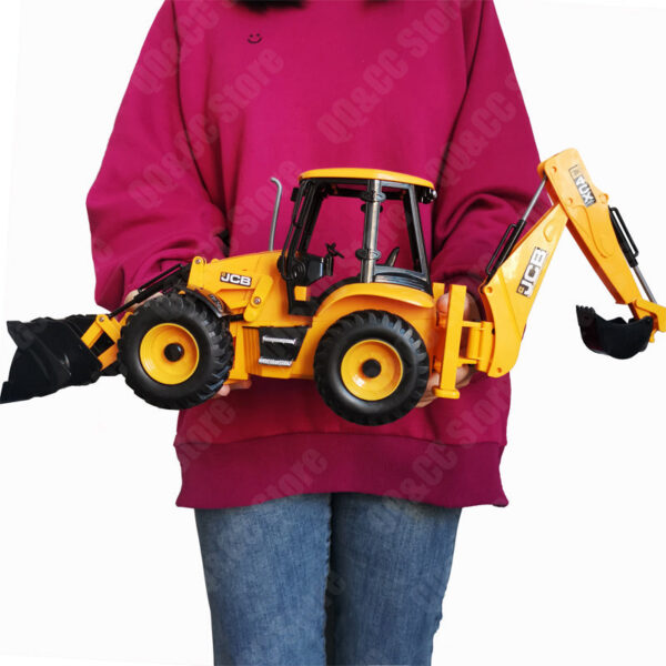 5e53d489c7146bde DOUBLE E E589 RC Backhoe Loader 1:20 Excavator Remote Control Car Engineering Vehicle Truck Model Bulldozer Trailer Toy for Boy