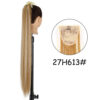 5e5525d7bafd9dba 34inches Synthetic Ponytail Hair Extension Clip in Fake Wig Hairpiece Blonde Wrap Around Pigtail Long Smooth Overhead Pony Tail