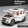 1:24 AMG G63 Model Car, Zinc Alloy Pull Back Toy Car with Sound and Light for Kids Boy Girl Gift