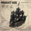 5e5942505804e16d Piececool 3D Metal Puzzles Pirate Ship Building Blocks The Queen Anne's Revenge DIY Boat Toys Jigsaw Christmas Gifts for Adult