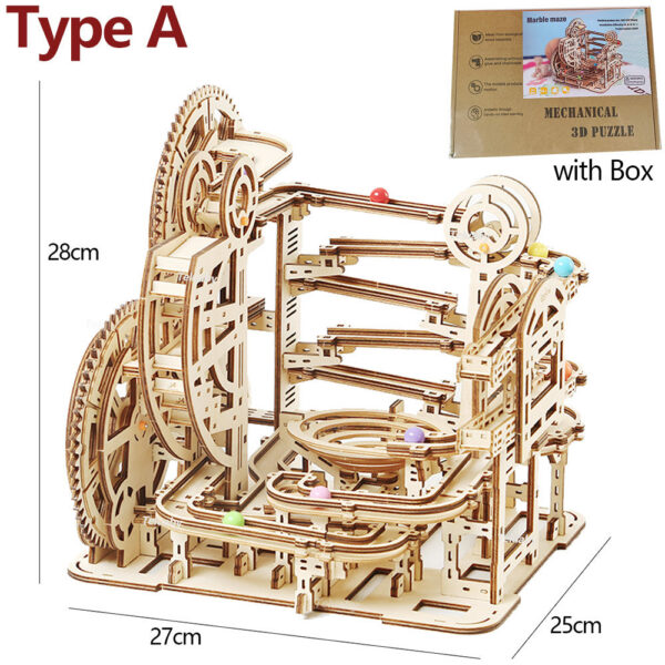 3d Wooden Puzzle Building Model Kits Marble Runs nical Puzzles Selssembly Toy STEAM Educational Toys for Kids Adult Gift