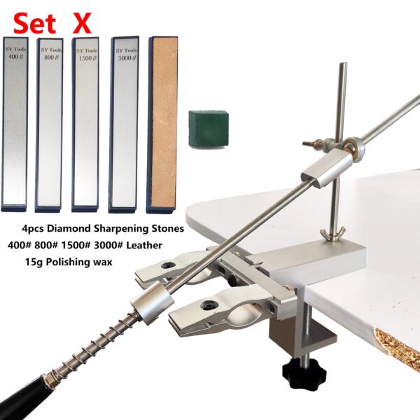 5e6b125c65a7e325 S09 New Design Professional Fixed Angle Apex Knife Sharpener Kitchen Knife tools Knife Sharpening System with diamond stones Set