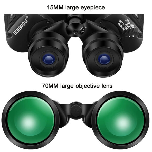 5e6feb26dee5f7bf BORWOLF 20-60X70 Binoculars High Magnification Long Range Zoom 60 Times Hunting Astronomical Telescope HD Professiona Zoom