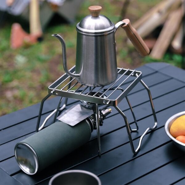 5e80262fecea54d8 OAJABBGE Klappbarer Lagerfeuer Grill Herd Ständer Edelstahl Camping Feuer Kochgestelle Grill Herd Ständer Für Outdoor Camping Wandern