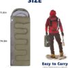 Sleeping Bag for Adults & Kids,Waterproof Lightweight Backpacking Sleeping Bags, Envelope Hooded 3 Season for Camping Hiking Outdoor Travel