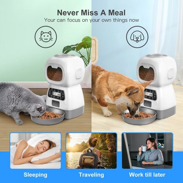 1PC Automatic Pet Intelligent Remote Control Cat And Dog Feeding Timing Quantitative Food hine