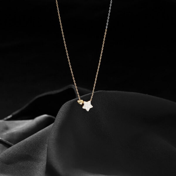 5e968bf4fa2ff610 Birthday Gift Sterling Sier Cute Shiny Star Collar Pendant Flashing Diamond Necklace Woman Charm Jewelry Wedding Party Gif