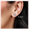 5e9b54a9e7b02f7d GRA Zircon Moissanite Diamond Stud Earrings for Women Real 925 Sterling Silver Round Halo Earrings Luxury Wedding Fine Jewelry