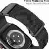 Geoumy Metal Magnetic Bands Compatible for Apple Watch Band 38mm with Case, Stainless Steel Milanese Mesh Loop Replacement Strap Compatible with iWatch Series 8/7/6/5/4/3/2/1 SE Women Men, Rose Gold