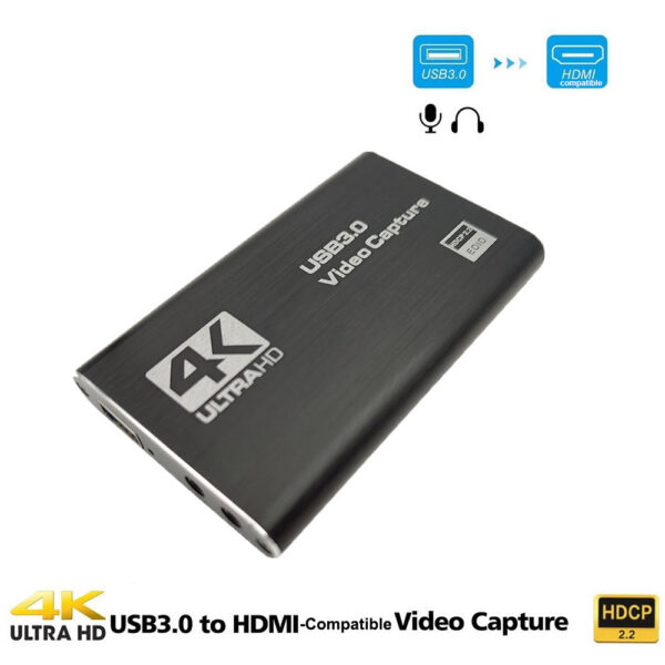 4K USB 3.0 Capture HDMI-compatible 1080P 60fps HD Video Recorder Grabber For Capturing Game Card Live