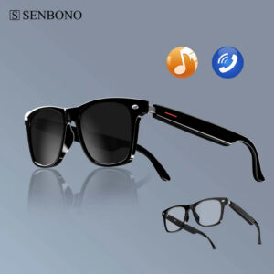 5ecf66fb5c5d6753 SENBONO E13 Smart Glasses:Blue Light Filtering Polarized Sunglass Lenses Audio Built-in Mic & Speakers Touch & Voice Assistant