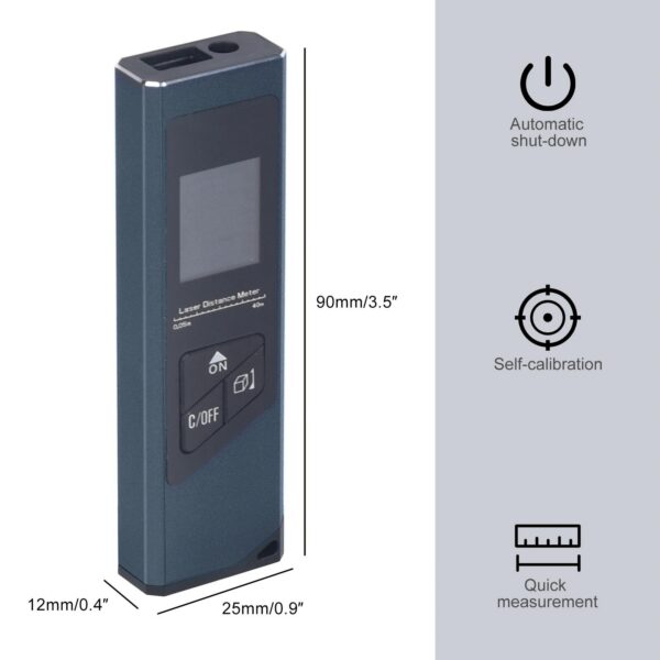 Mini Rangefinder Tape Measure Ruler USB Charge Aluminum Alloy Fuselage Portable Digital Laser Distance Meter