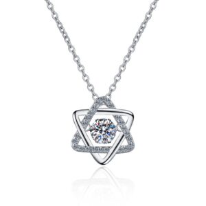 14K White Gold Real GRA Moissanite For Women Sterling Sier 0.5ct Lab Diamond Necklace Fine Jewelry