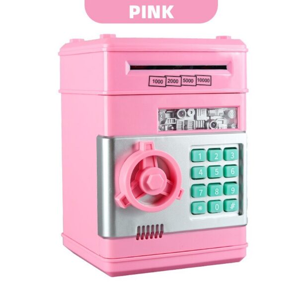 5efebfe1e35d2822 Electronic Piggy Automatic Mini Safe Coins Cash Saving Money Box Password Counter Code Key Lock Coin Bank ATM Child Gift