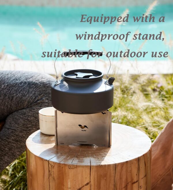5f01849d8c5ba2c4 Portable Alcohol Camping Stove Set with Windscreen, Storage Bag, 2 Liquid Bottles,Stable Support Wind-Resistance Camp Stove for Outdoor Camping Hiking Cooking, Brown (Brown-2)