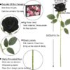 15Pcs Artificial Roses Velet Real Touch Single Stem Fake Roses Silk Realistic Bouquet Flowers Arrangements Home Office Garden Grave Party Wedding Decoration(Light Pink-15p, Blossom Roses)
