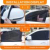 2pcs Front Sunshade, Breathable Mesh Window Screen Streched up to 40", for C