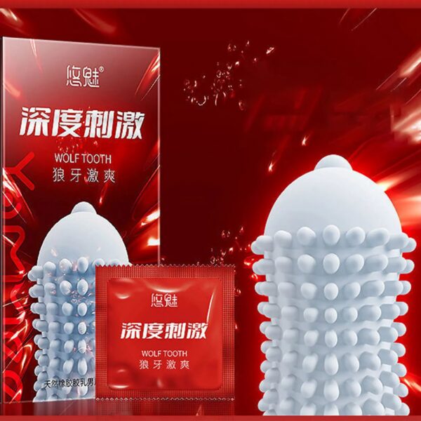 5f3ad15144312703 10pcs Female G Spot Stimulation Penis Sleeve Climax Pleasure Condom Sex Toys With Spikes time delay Men's Condoms Adult Supplies