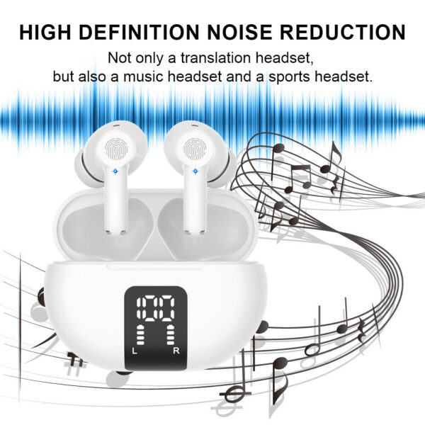 5f54adef1a88afc3 M10 Translation earphones 144 Languages Instant Translated Smart Voice Wireless Bluetooth Travel Translator headset
