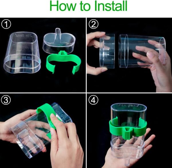 5f5598d5b5ae3218 2 Pcs Automatic Bird Water Dispenser, Parrot Bird Water Feeder, Bottles Bird Drinker Seed Food Container, Parakeet Cage Accessories for Parakeet Budgies Cockatiel Lovebird Small Birds Canary Finch