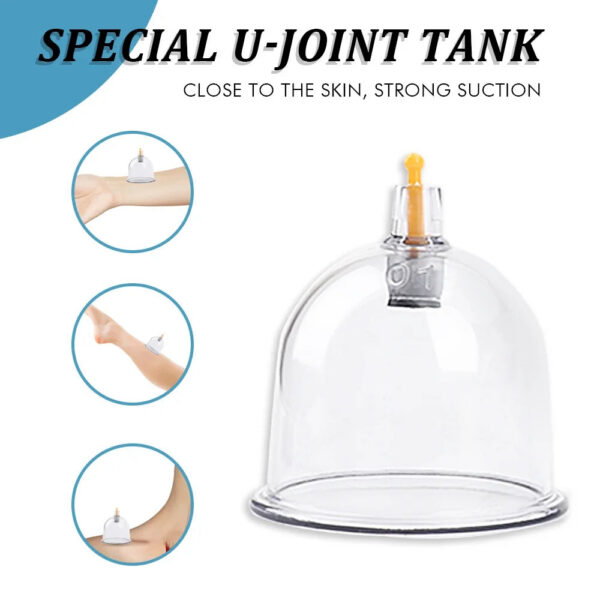 5f63f40970509ad0 32 Pieces Professional Vacuum Acupuncture Cupping Massager Therapy Cans Vacuum Cupping Care Anti-Cellulite Suction Cups For Body