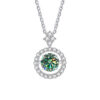 BIJOX STORY 1 CT Moissanite Pendant For Women Simulated Diamond Necklace S Sterling Sier Jewelry Girl Valentine's Day Gift