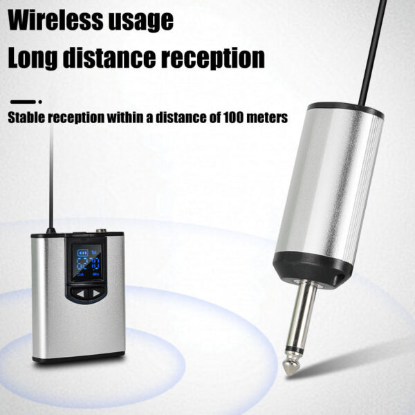 UHF Wireless Lavalier Microphone With Bodypack Transmitter Instructional Lecture Interview Vlog Live Recording