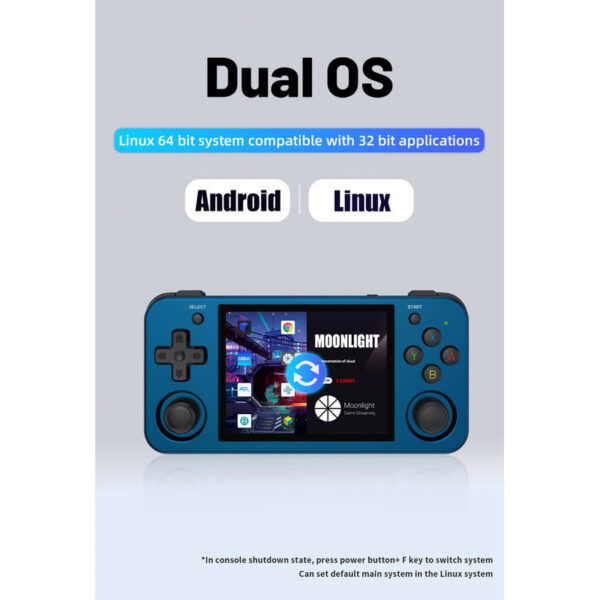 ANBERNIC RG353M Metal 3.5 Inch IPS Touch Screen Game Player 640*480 Built-in Hall Joystick Android 11 64 Bit ux System Gifts