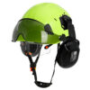 5f7dfa9b8a98a9e0 CE Construction Safety Helmet With Visor Built In Goggle Earmuffs For Engineer Hard Hat ANSI Industrial Work Cap Head Protection