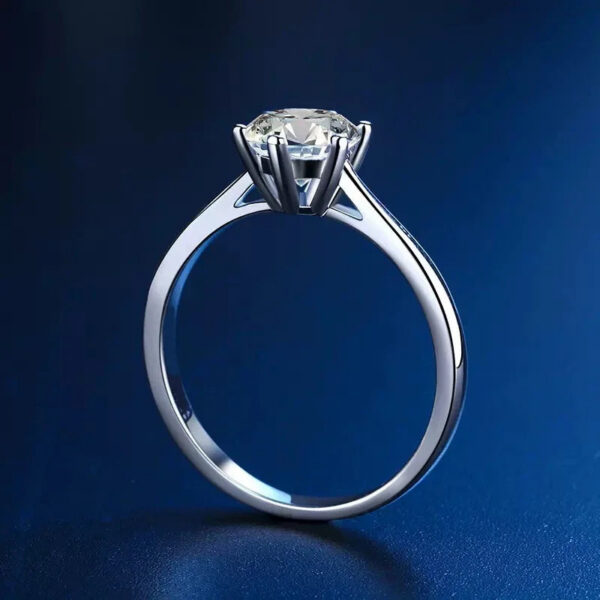 5f9429d8f2bd4db1 NeeTim 0.3ct 4mm Moissanite Diamond Ring for Women S Sterling Sier with Gold Plated Eternity Band Wedding Party Jewelry