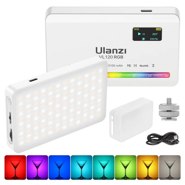 5f9e65d820229c6e Ulanzi VL120 RGB Camera Video Light Mini Portable 3100mAh Photography Lighting Smartphone Vlog Fill Light RGB Video Light
