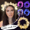 5fca84a92d1d86a3 Led Feather Crown Headband Garlands Girls Light Up Hair Wreath Party Bridesmaid Birthday Gift Festival Costume Wedding Carnival