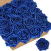 N&T NIETING Artificial Flowers, 25Pcs Fake Flowers Roses Perfect for DIY Wedding Bouquets Centerpieces Bridal Shower Party Home Flower Arrangement Decorations, Rainbow Color
