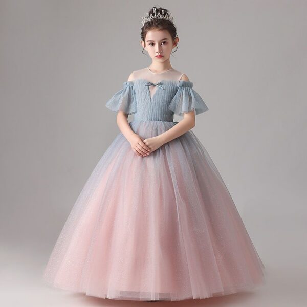 5fd8c1de9a2a262a Kids for Girls Costumes Wedding Birthday New Year Party Evening Elegant Princess Summer Children’s Dress 4-12 Years K19