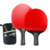 5fe88a9d29905ab1 6 Star Table Tennis Racket 2PCS Professional Ping Pong Racket Set Pimples-in Rubber Hight Quality Blade Bat Paddle with Bag