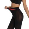 IMMIGOSE Women's High Waist Pantyhose 200 Denier Tights - Nude/Black