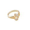 5ffebdce415a8c1f 100% 14K Diamond Charm Lady Rings for Women Bohemia Engagement Irregular Aros Mujer Oreja 14 K Gold Jewelry
