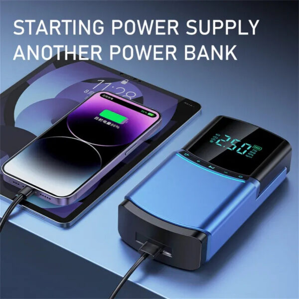 Car Jump Starter Pump Power Bank Lighting Portable Air Compressor 4 In 1 Cars Battery Starters Starting Auto Tyre Iator